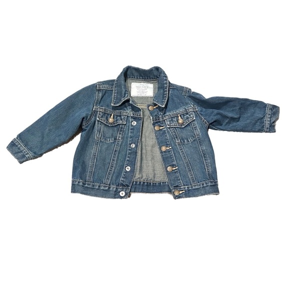 Old Navy Toddler Denim Jacket Dark Wash Size 2T Button Up Lightweight New Withou - Picture 2 of 5